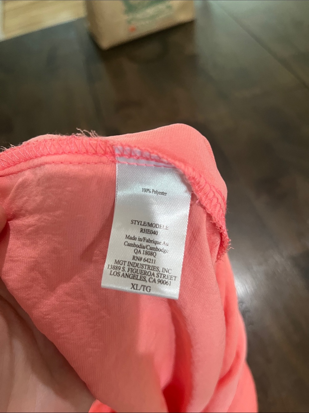 Midnight Bakery XL Women's XL Coral Sleep Set Two Piece Camisole Shorts Pajamas - Picture 13 of 13